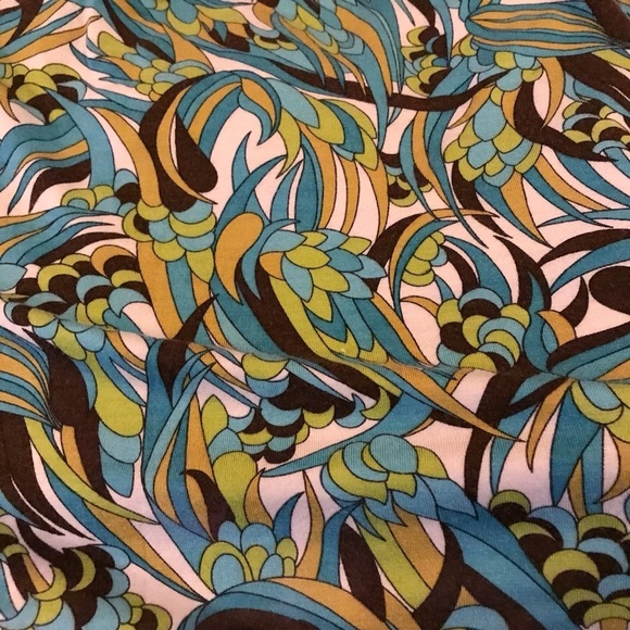 Milly Retro signature print V-neck , side zip bell sleeve mini dress cover up - Picture 13 of 15